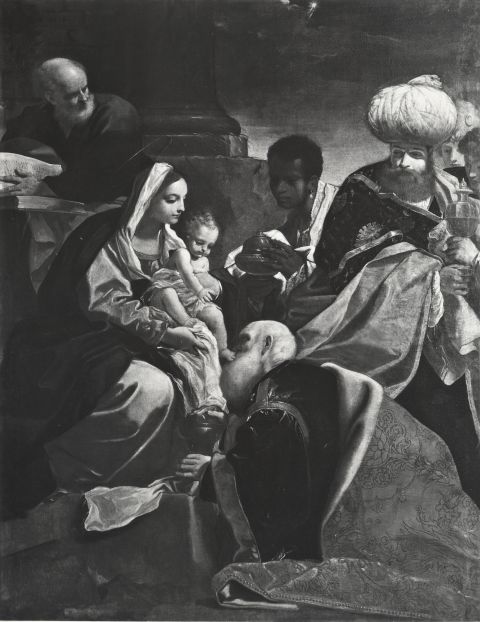 A. Villani e Figli — Cavedone Giacomo - sec. XVII - Adorazione dei Re Magi — insieme